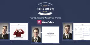 Henderson - vCard & Resume WordPress Theme
