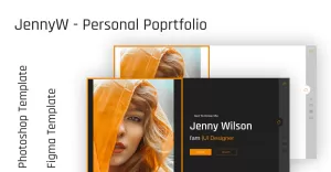 JennyW - Personal Portfolio PSD Template - TemplateMonster