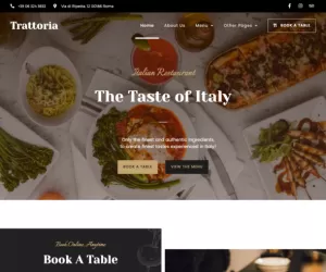 Pizzeria Trattoria - Italian Restaurant Elementor Template Kit