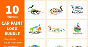 10 Car Paint Logo Bundle