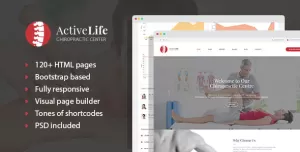 Active Life - Chiropractors and Massage HTML Template with Visual Builder