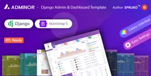 Adminor – Django Admin & Dashboard Template
