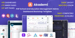 Akademi - PHP School and Education Management Admin Dashboard Template