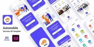 Alox - Automobile Services Adobe XD Template