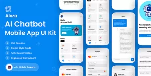 Alxza - AI Chatbot Mobile App Kit For Adobe Xd