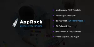 AppRock - Clean Business PSD Template