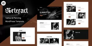 Artefact - Elementor Tattoo Piercing Studio WordPress Theme