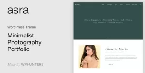 Asra - Minimalist Photography Portfolio WordPress Theme