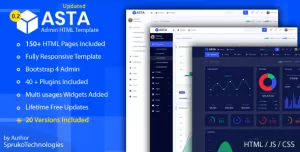 Asta – Bootstrap 4 Responsive Admin HTML5 Dashboard Template