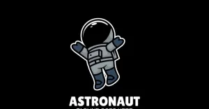 Astronaut Mascot Cartoon Logo 1