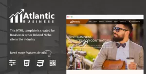 Atlantic - One Page Business HTML5 Bootstrap 4 Template