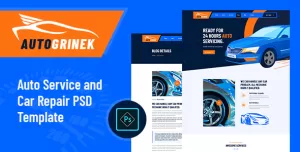 Autogrinek - Auto Service and Car Repair PSD Template