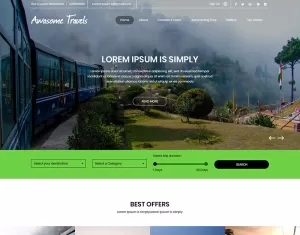 Awasome Travels - Travel Agency PSD Template