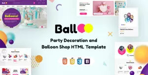Balloo  Party Decoration and Balloon Shop HTML Template