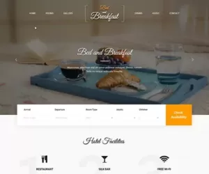 Bed and Breakfast WordPress theme for B&B Lodging Vacation tour sites