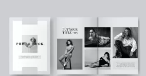Black and White Photo Book Template