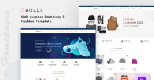 Bolli - Multifunctionele Bootsrap 5-websitesjabloon voor mode