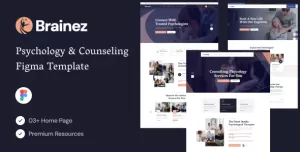 Brainez - Psychology & Counseling Figma Template