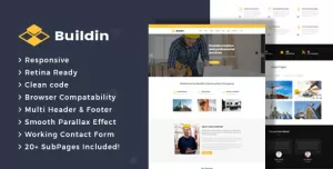 Buildin - Construction Building Company HTML Template