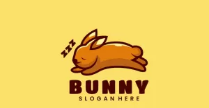 Bunny Simple Mascot Logo Template