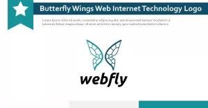 Butterfly Wings Web Internet Technology Animal Nature  Business Logo