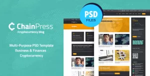 ChainPress  Financial Business Blog PSD Template