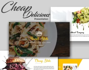 Cheap Delicious Presentation PowerPoint template