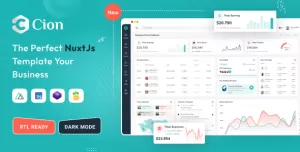 Cion Vue Nuxt Admin & Dashboard Template