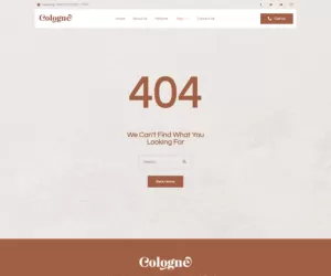 Cologne – Perfume & Fragrance Elementor Template Kit