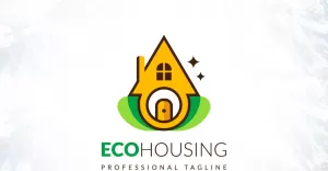 Creative Eco Housing Landscaping Gardening Logo