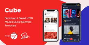 Cube - Mobile Social Network HTML Template