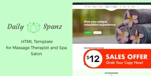 Daily Spanz - HTML Template for Massage Therapist and Spa Salon