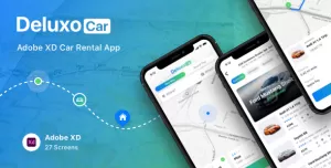 Deluxo Car - Adobe XD Car Rental App