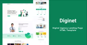 Diginet - Digital Agency Landing Page HTML Template