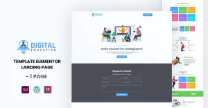 Digital Education - Online Education Ready to Use Elementor Template