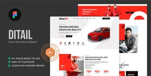 Ditail - Auto Services & Repair Figma Template