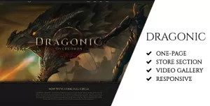 Dragonic: The Ultimate One-Page Premium Gaming Template