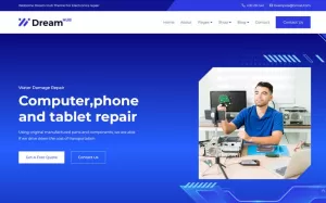 DreamHub Electronics Repair HTML5 Template - TemplateMonster