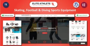 Elite Athlete - Skating, Football & Diving Sports Equipment WooCommerce Elementor Template