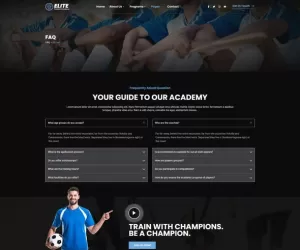 Elite - Football Academy Elementor Template Kit