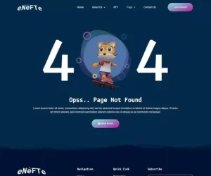 Enefte - NFT Portfolio Elementor Template Kit