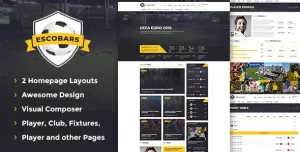 Escobars  Sport Team Clubs WordPress Theme