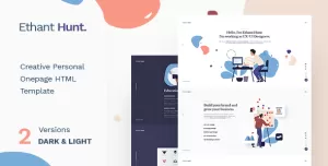 Ethant Hunt - Personal Onepage HTML Template