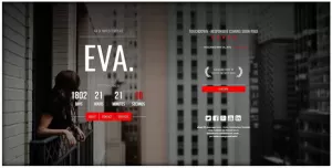 EVA.  Responsive Coming Soon Page