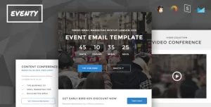 Eventy - Event Conference Responsive Email + StampReady Builder