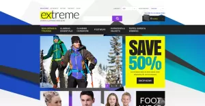 Extreme Sportswear  Gear Magento Theme - TemplateMonster