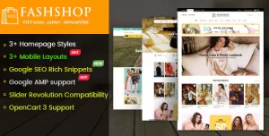 FashShop - Multipurpose Responsive OpenCart 3 Theme with Mobile-Specific Layouts