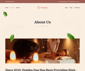 Femika - Spa Center & Wellness Elementor Template Kit
