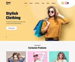 Feminine shop WordPress theme for girl women female store