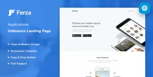 Ferza - Applications Unbounce Landing Page Template